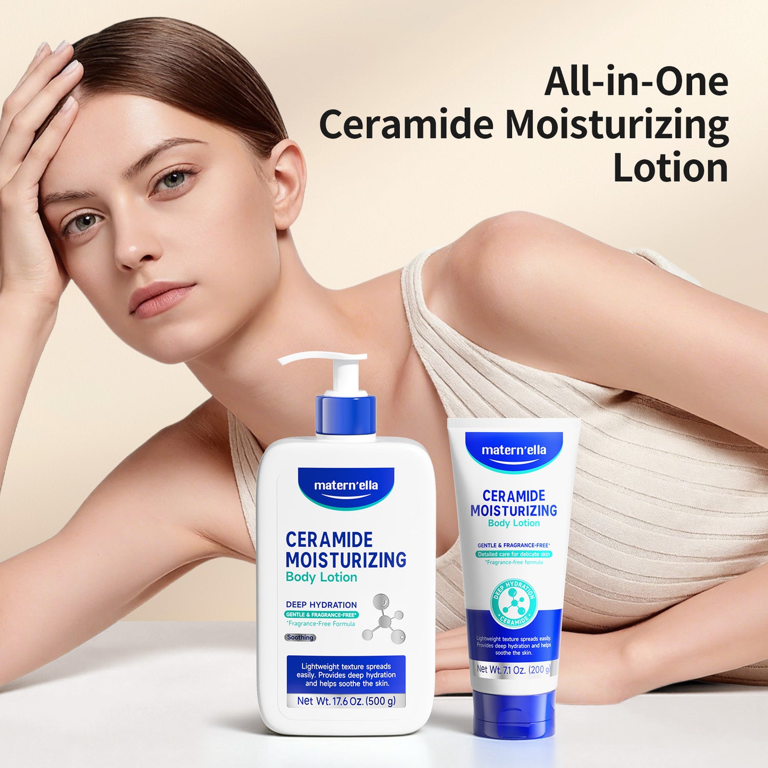 Matern'ella Ceramide Repair Body Lotion – Barrier Restore & Deep Nourishment for Dry & Sensitive Skin