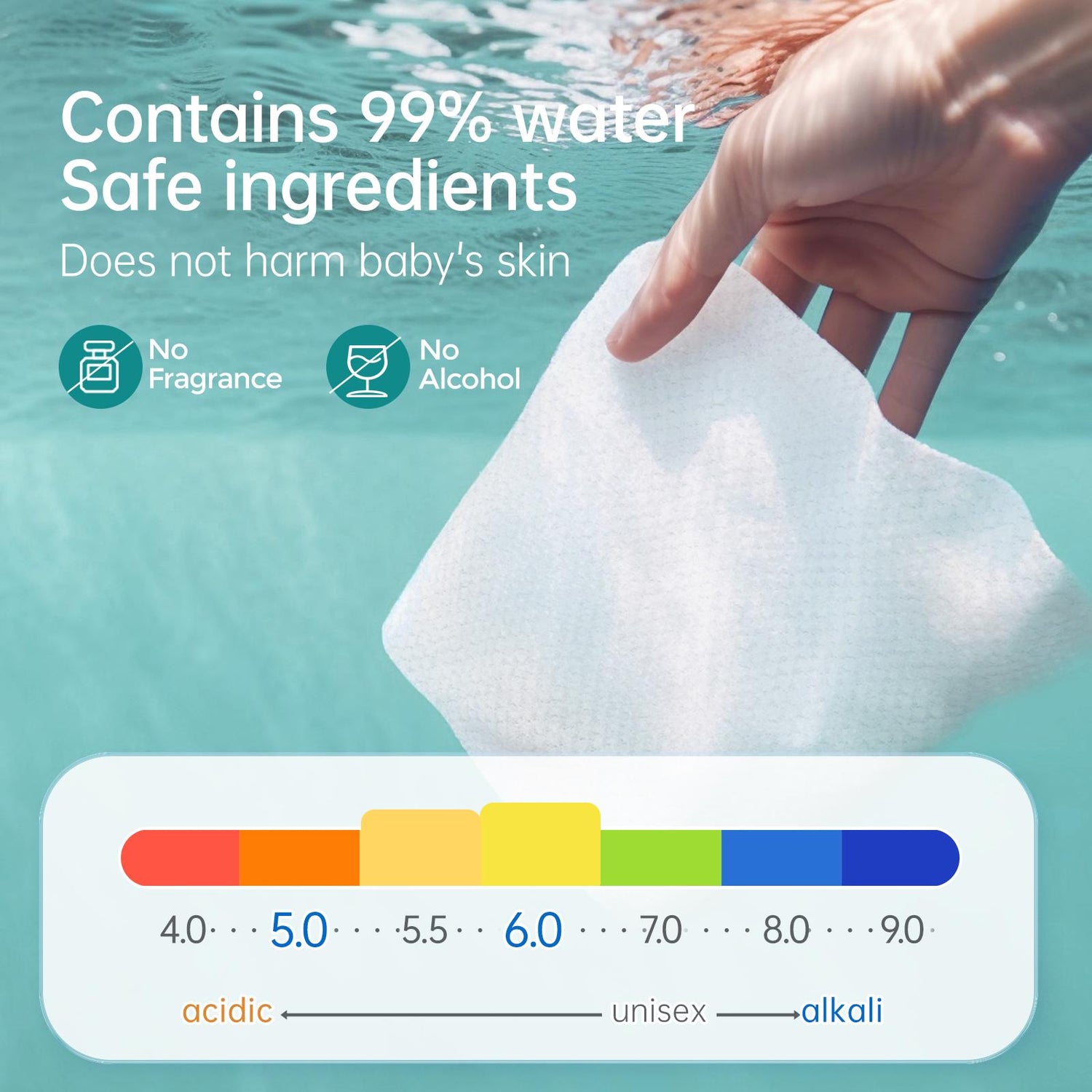 Maternella Hypoallergenic Baby Wipes – Unscented,Alcohol-Free,99% Water Formula for Delicate Skin (240 Wipes)