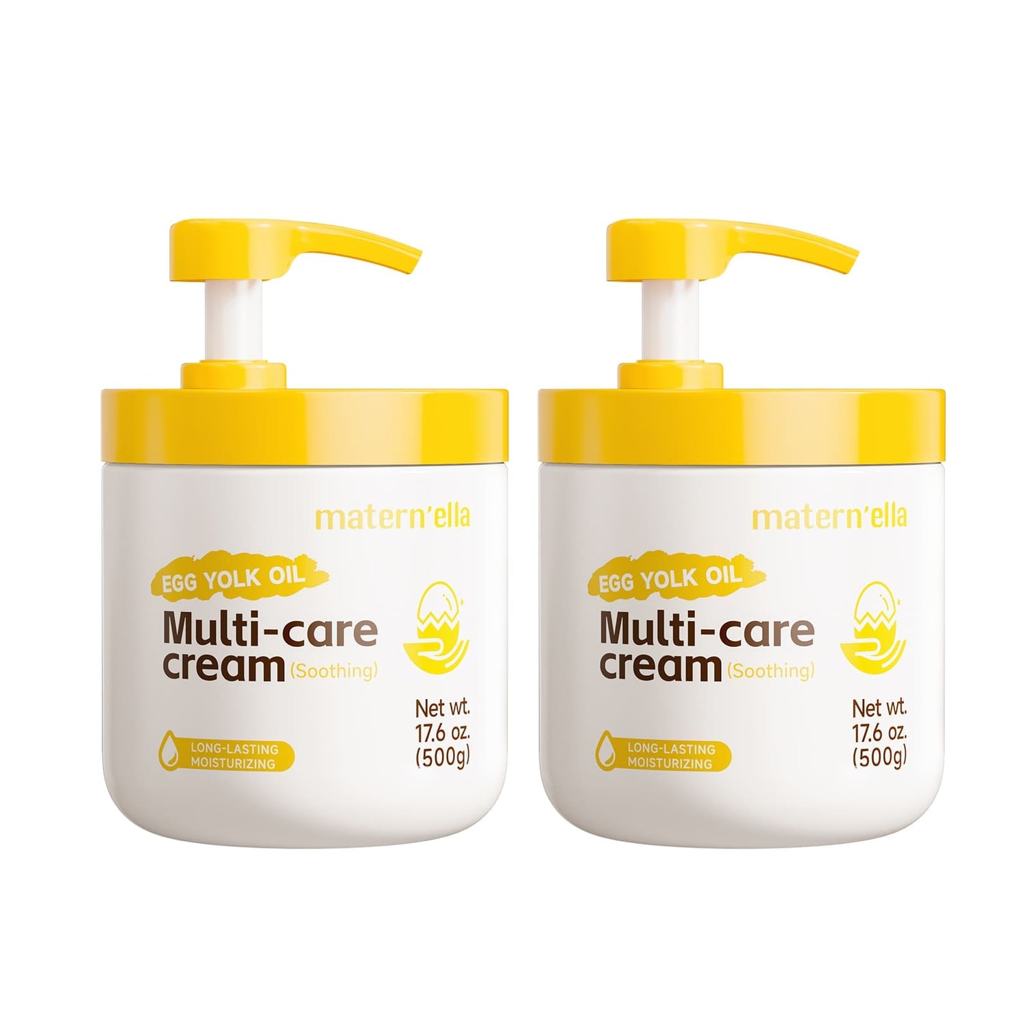 Matern'ella Egg Yolk Oil Body Moisturizer – Fragrance-Free, Squalane & Hyaluronic Acid | 35.2 oz