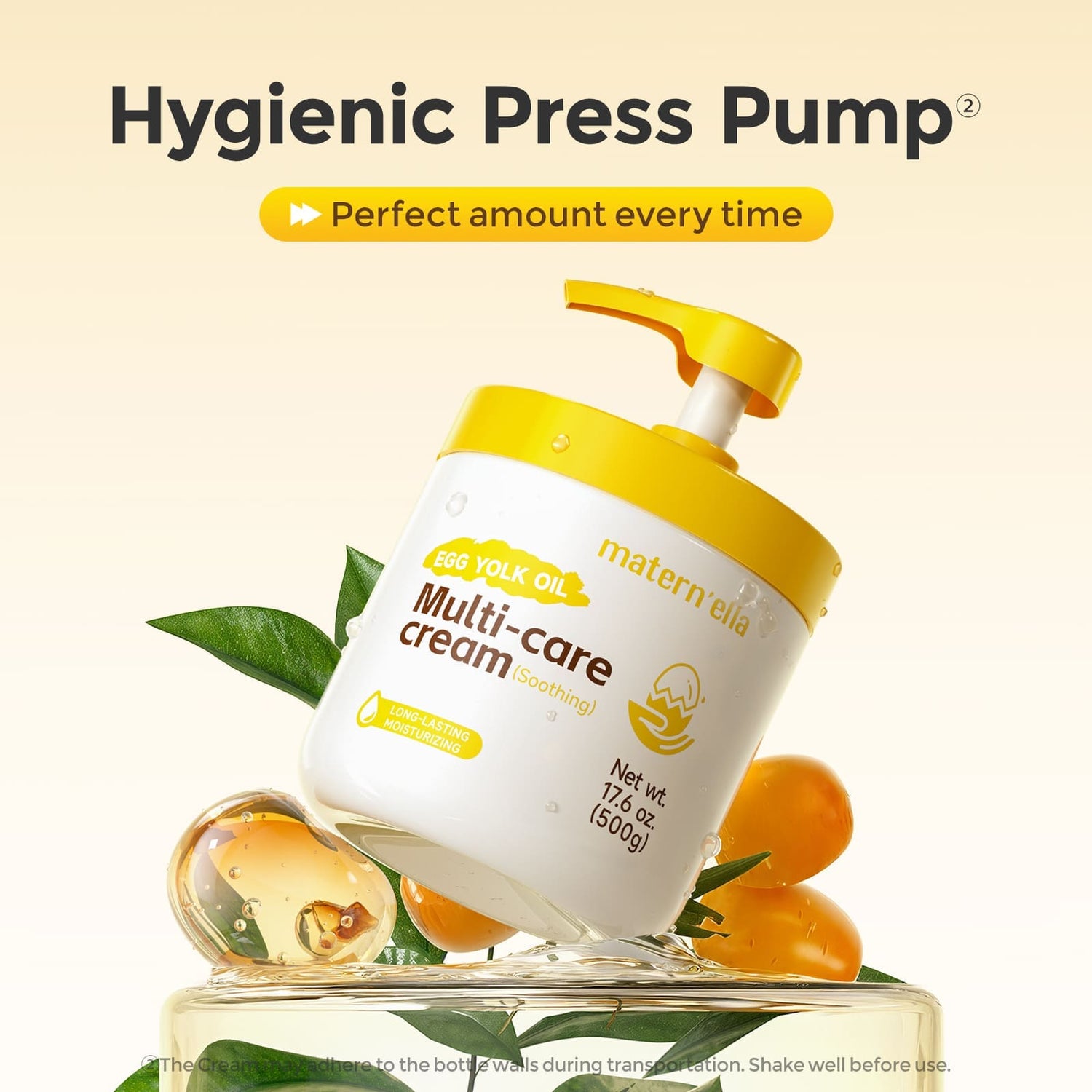 Matern’ella Egg Yolk Oil Body Moisturizer – Fragrance-Free Lotion with Squalane & Sodium Hyaluronate for Long-Lasting Hydration (35.2 oz)