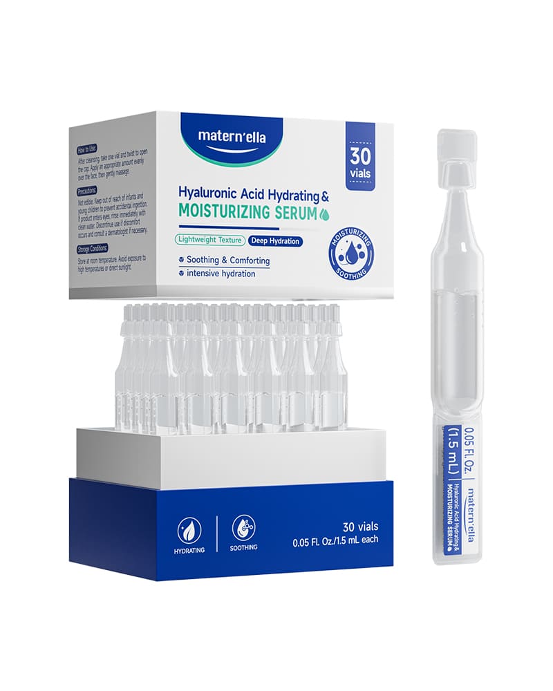 Matern‘ella Hyaluronic Acid Hydrating Ampoule - Travel-Sized Single-Use Serum for Deep Moisture (30 Vials)